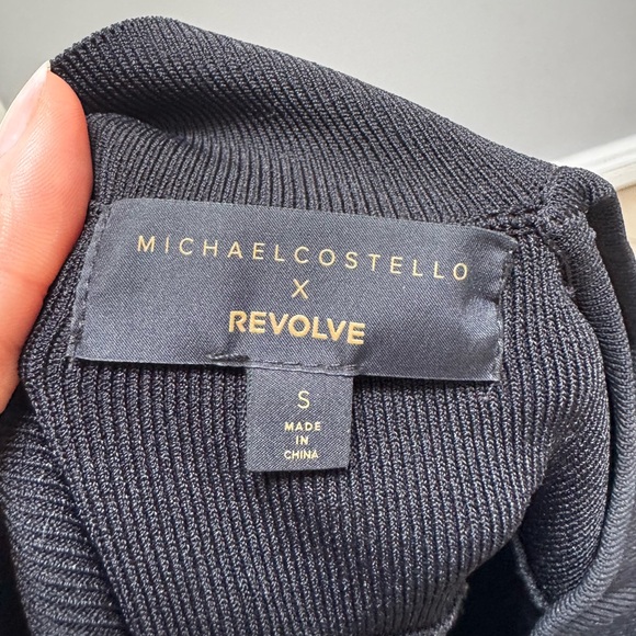 Michael Costello x Revolve BLACK Cut Out Medium Knit Midi Skirt in Small - Picture 7 of 7